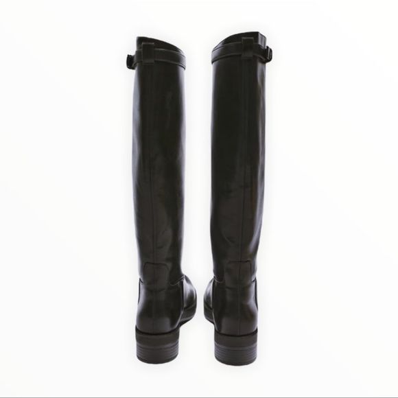 ZARA Women | Black | Flat Boots with Buckles - Picture 2 of 5